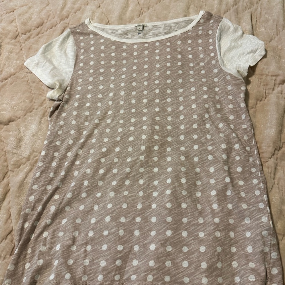 j.crew polka dot cotton t shirt